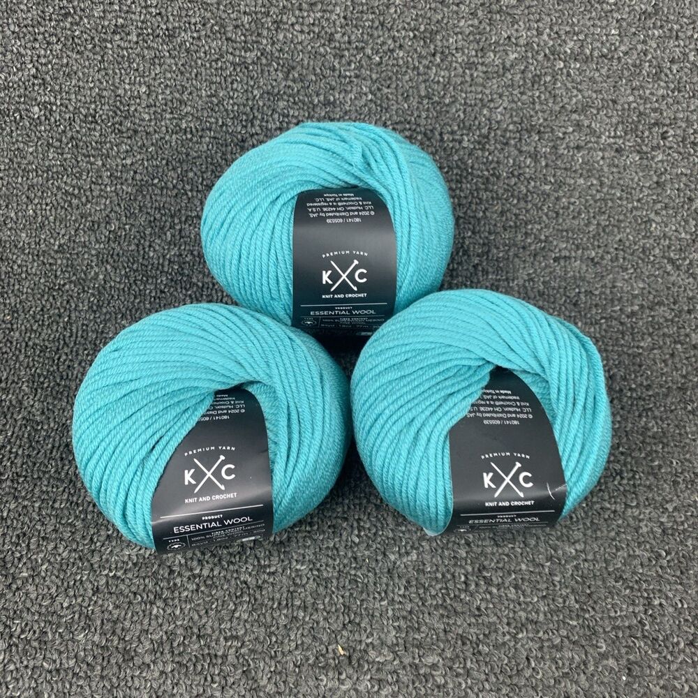 Lot Of 3 New K+C Essential Wool Waterfall Yarn Superwash Merino Discontinued